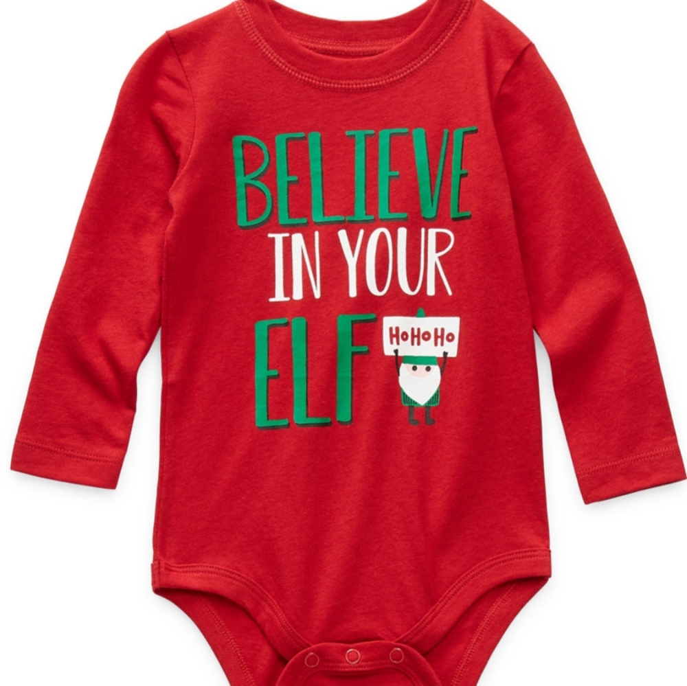 Believe in your elf baby onsie 3 months